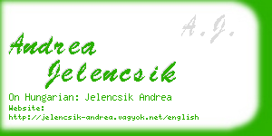 andrea jelencsik business card